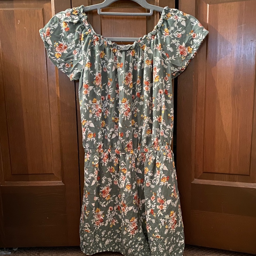 green floral romper